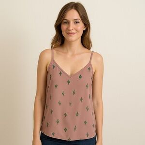 Crescent Cactus Strappy Tank